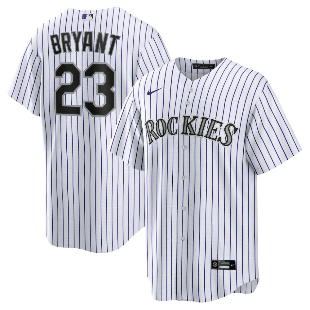 Kris Bryant Colorado Rockies Nike Replica Player Jersey - White/Purple - Nike Discount