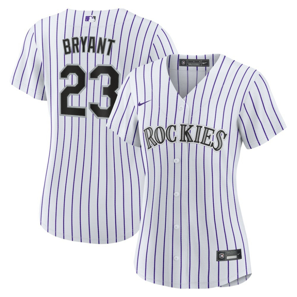 Kris Bryant Colorado Rockies Nike Women's Replica Player Jersey - White/Purple - Nike Lifestyle