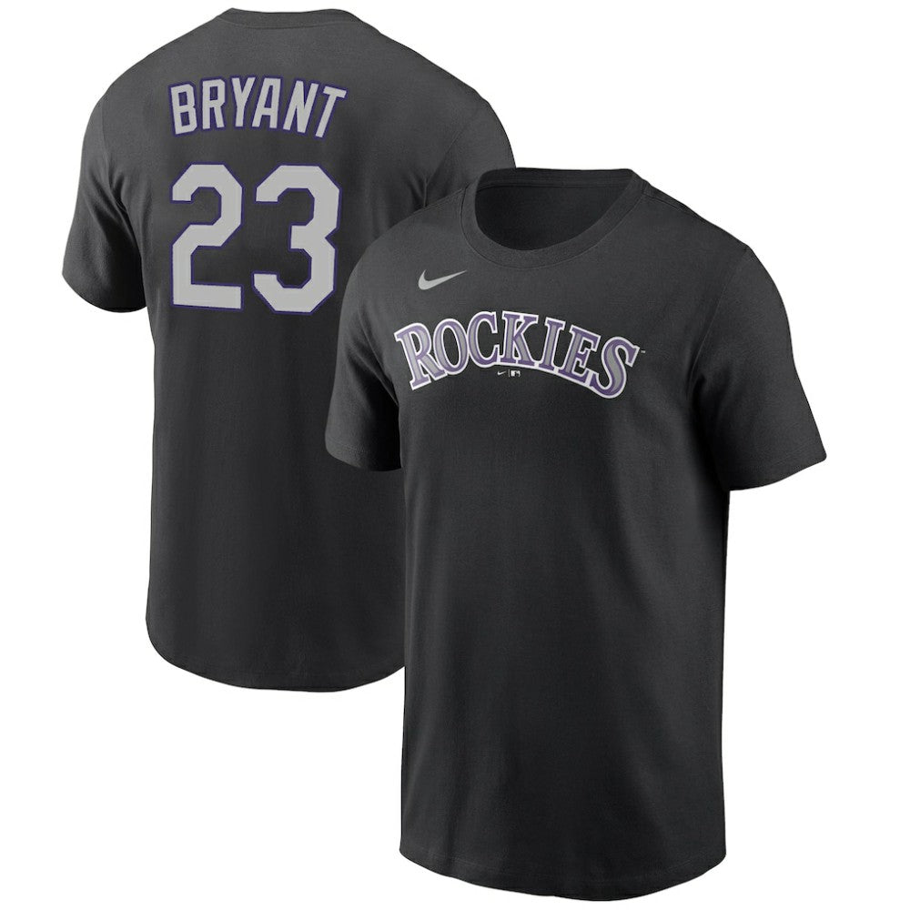Kris Bryant Colorado Rockies Nike Name & Number T-Shirt - Black - Nike on Sale
