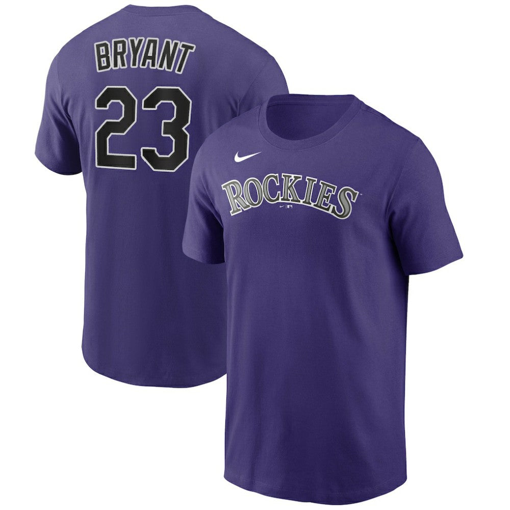 Kris Bryant Colorado Rockies Nike Name & Number T-Shirt - Purple - Nike Lifestyle