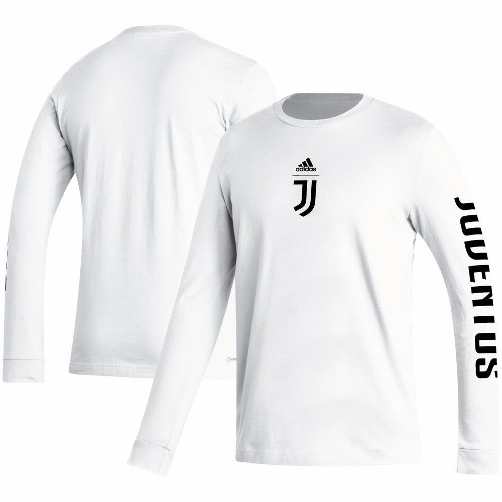 Juventus Team Crest Long Sleeve T-Shirt White - Adidas for sale