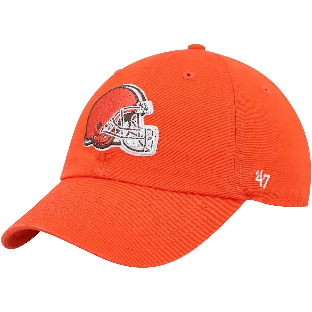 47 brand Cleveland Browns '47 Clean Up Primary Adjustable Hat Orange