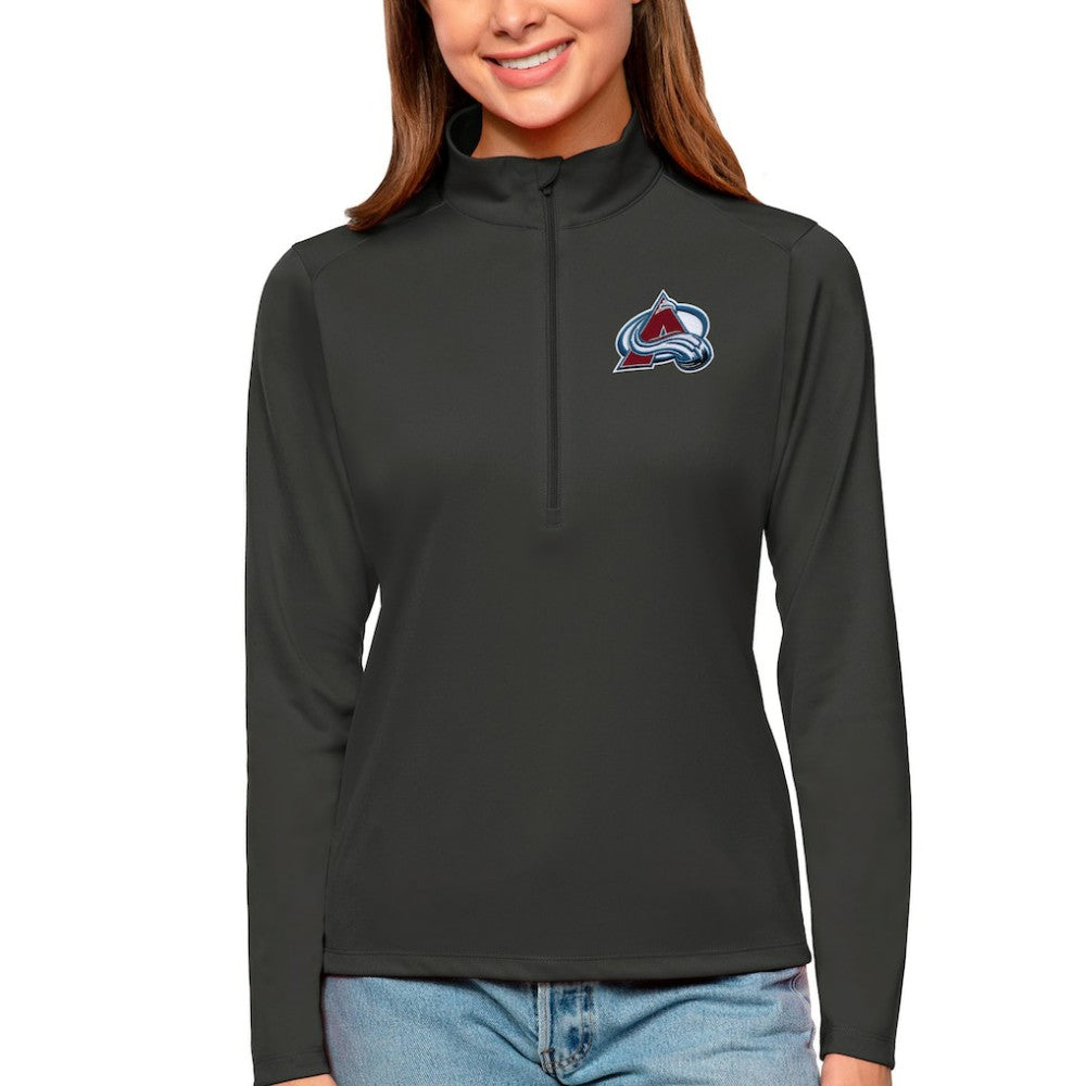 Colorado Avalanche Antigua Women's Tribute Quarter-Zip Pullover Top - Charcoal - NHL 4807562