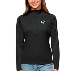 Dallas Stars Antigua Women's Tribute Quarter-Zip Pullover Top - Black - NHL 4807571