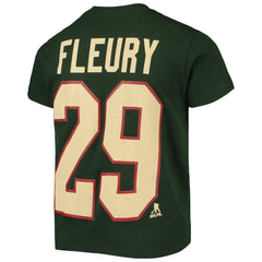Marc-Andre Fleury Minnesota Wild Youth Player Name & Number T-Shirt - Green - NHL 4807847