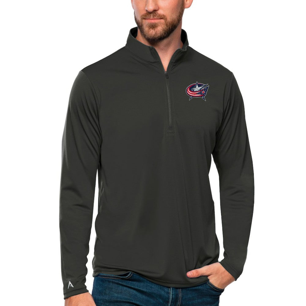 Columbus Blue Jackets Antigua Tribute Quarter-Zip Pullover Top - Charcoal - NHL 4809064