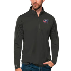 Columbus Blue Jackets Antigua Tribute Quarter-Zip Pullover Top - Charcoal - NHL 4809064