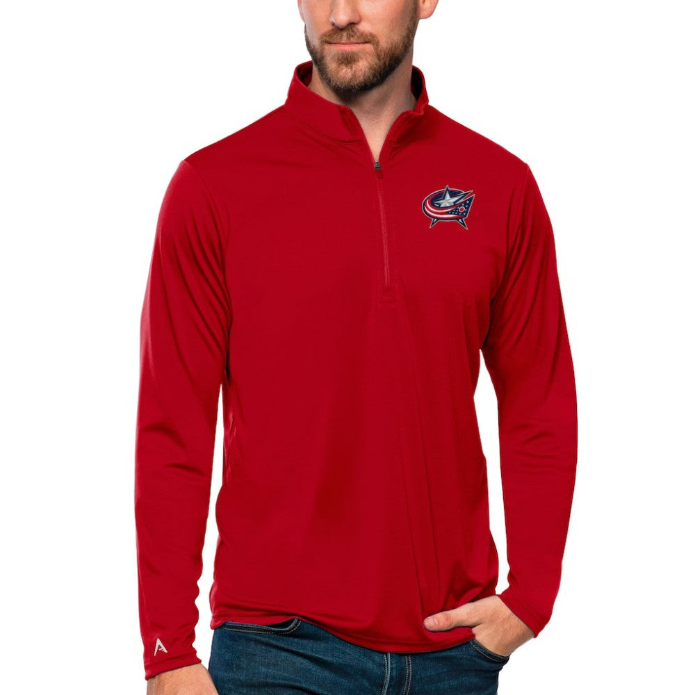 Columbus Blue Jackets Antigua Tribute Quarter-Zip Pullover Top - Red - NHL 4809066