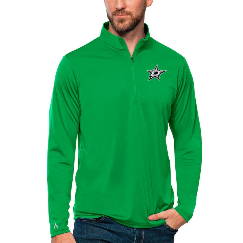 Dallas Stars Antigua Tribute Quarter-Zip Pullover Top - Kelly Green - NHL 4809071