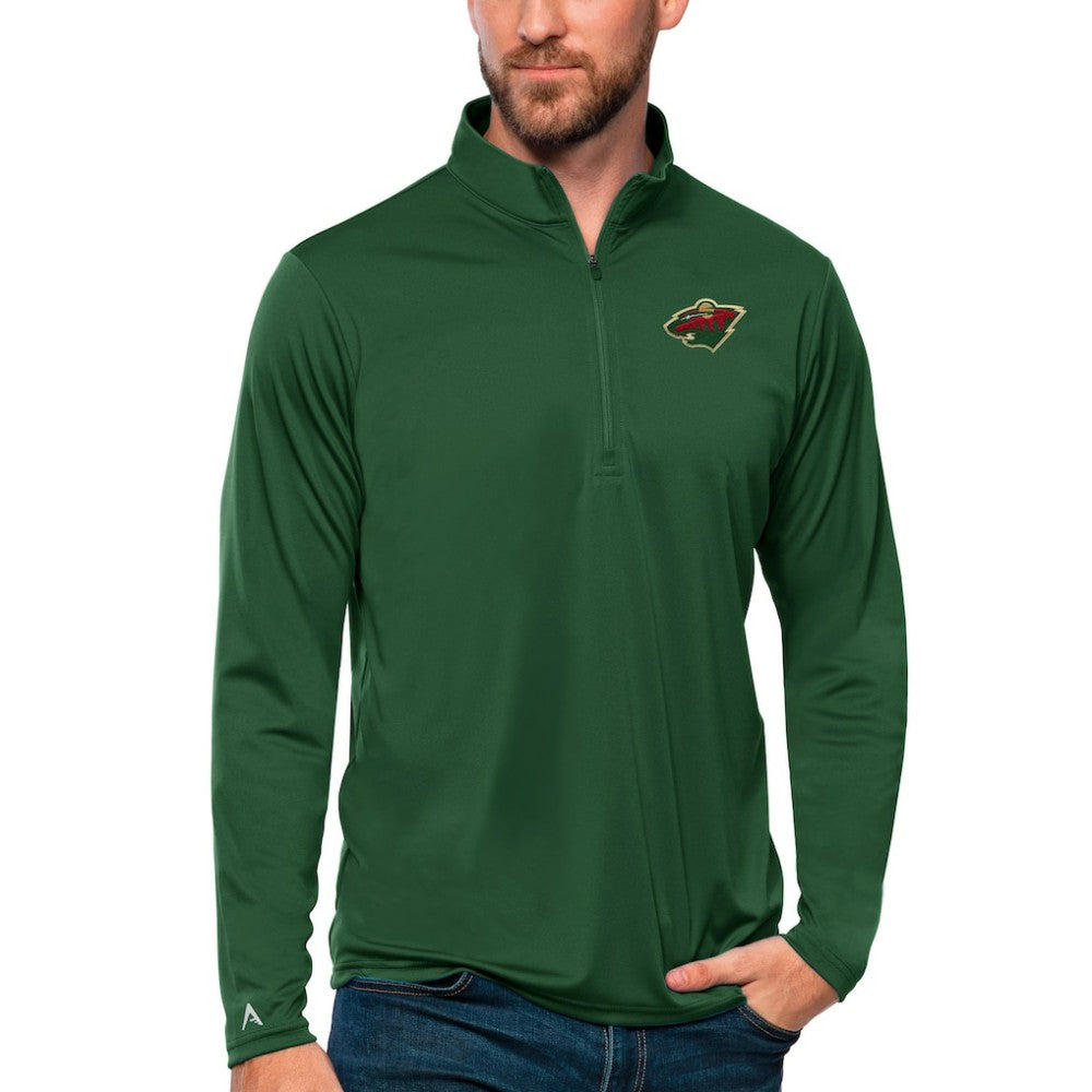 Minnesota Wild Antigua Tribute Quarter-Zip Pullover Top - Green - NHL 4809092