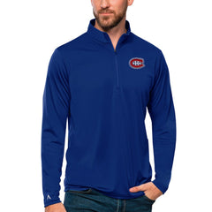 Montreal Canadiens Antigua Tribute Quarter-Zip Pullover Top - Blue - NHL 4809099