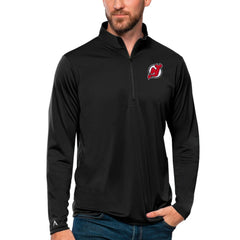 New Jersey Devils Antigua Tribute Quarter-Zip Pullover Top - Black - NHL 4809105