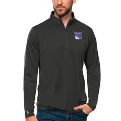 New York Rangers Antigua Tribute Quarter-Zip Pullover Top - Charcoal - NHL 4809116