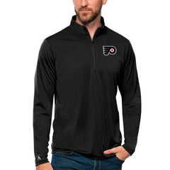 Philadelphia Flyers Antigua Tribute Quarter-Zip Pullover Top - Black - NHL 4809125