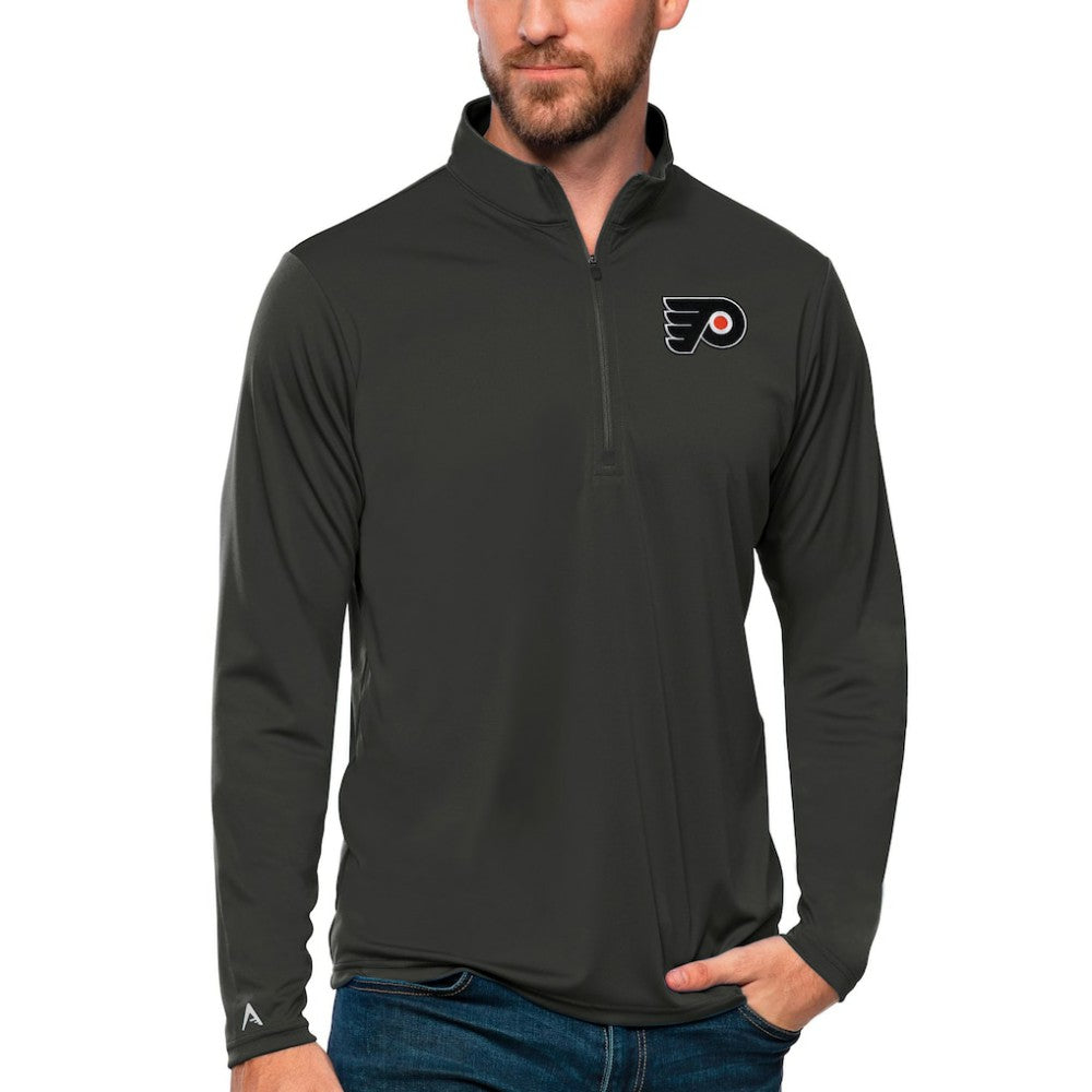 Philadelphia Flyers Antigua Tribute Quarter-Zip Pullover Top - Charcoal - NHL 4809126