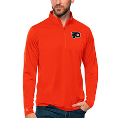 Philadelphia Flyers Antigua Tribute Quarter-Zip Pullover Top - Orange - NHL 4809127