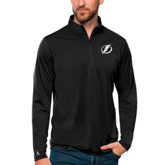 Tampa Bay Lightning Antigua Tribute Quarter-Zip Pullover Top - Black - NHL 4809144