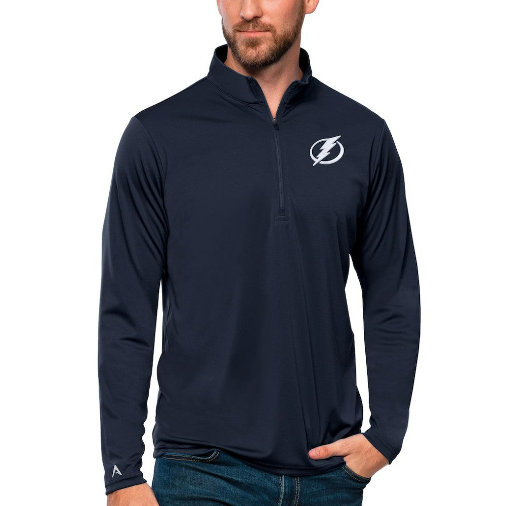 Tampa Bay Lightning Antigua Tribute Quarter-Zip Pullover Top - Navy - NHL 4809146