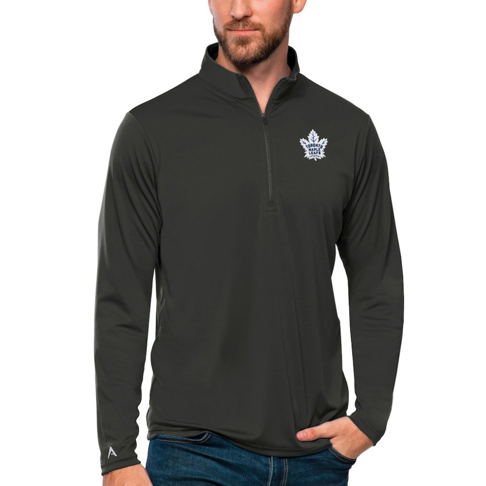 Toronto Maple Leafs Antigua Tribute Quarter-Zip Pullover Top - Charcoal - NHL 4809150