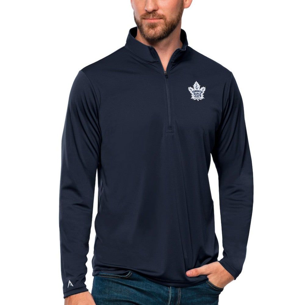 Toronto Maple Leafs Antigua Tribute Quarter-Zip Pullover Top - Navy - NHL 4809151