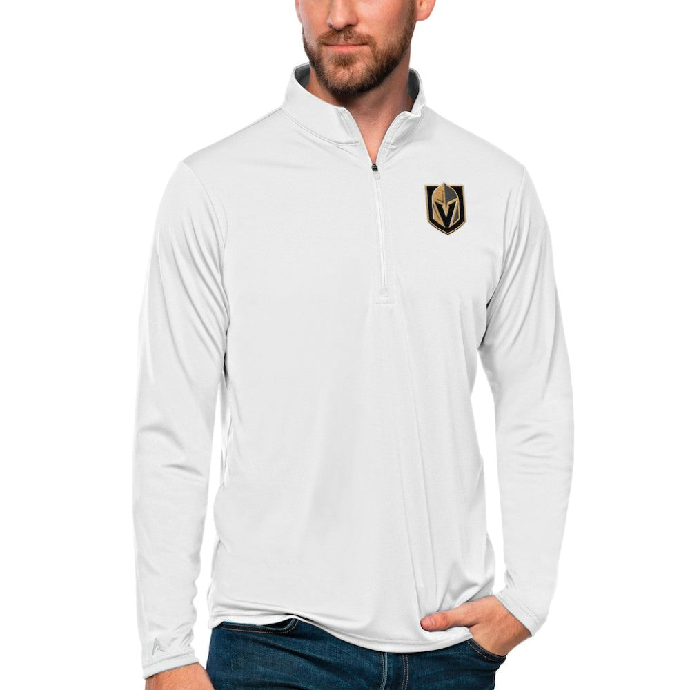 Vegas Golden Knights Antigua Tribute Quarter-Zip Pullover Top - White - NHL 4809164
