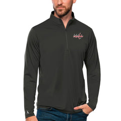Washington Capitals Antigua Tribute Quarter-Zip Pullover Top - Charcoal - NHL 4809166