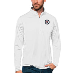 Winnipeg Jets Antigua Tribute Quarter-Zip Pullover Top - White - NHL 4809173