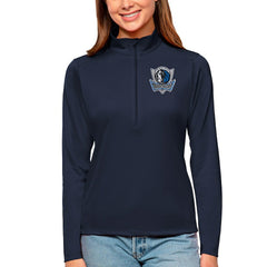Dallas Mavericks Antigua Women's Tribute Half-Zip Top Navy