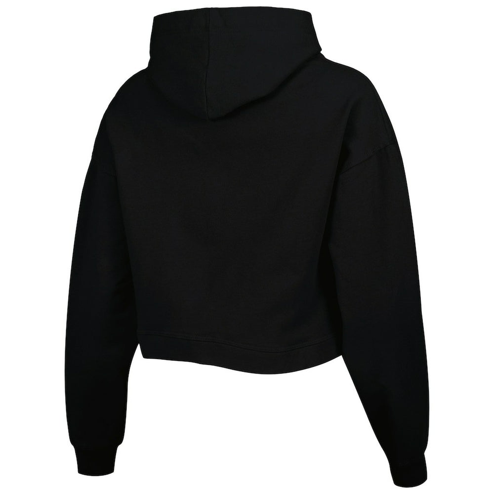 Brooklyn Nets Lusso Women's Layla World Tour Cropped Pullover Hoodie Black