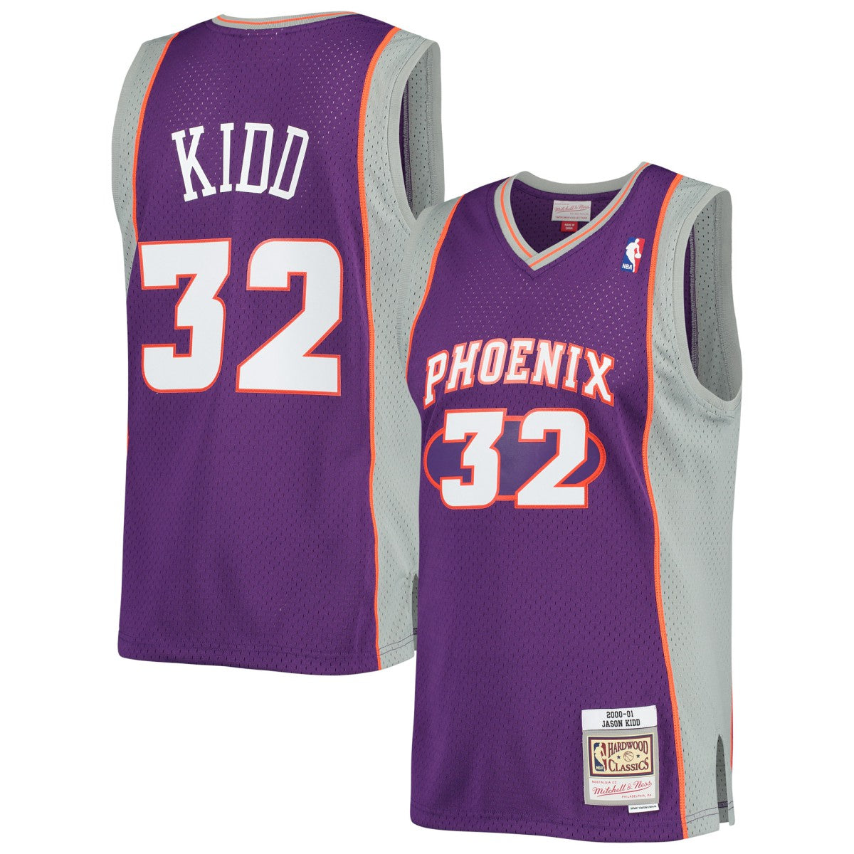 Jason Kidd Phoenix Suns Big & Tall Hardwood Classics 2000/01 Swingman Jersey Purple | Mitchell & Ness for sale