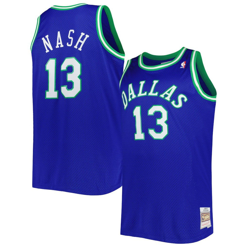 Steve Nash Dallas Mavericks Big & Tall Hardwood Classics 1998/99 Swingman Jersey for sale Blue | Mitchell & Ness