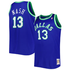Steve Nash Dallas Mavericks Big & Tall Hardwood Classics 1998/99 Swingman Jersey for sale Blue | Mitchell & Ness