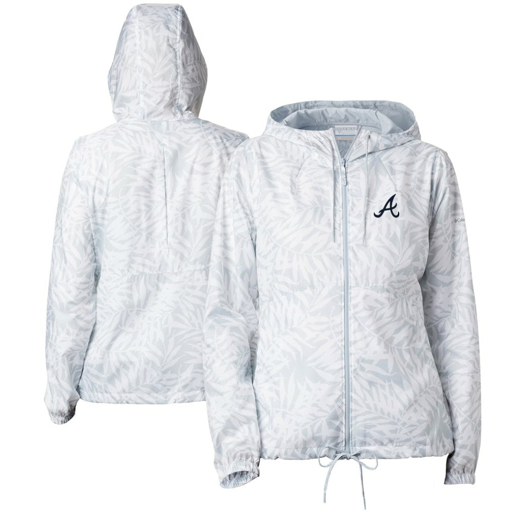 Atlanta Braves Columbia Women's Flash Forward Full-Zip Windbreaker Jacket - Gray - Columbia Online