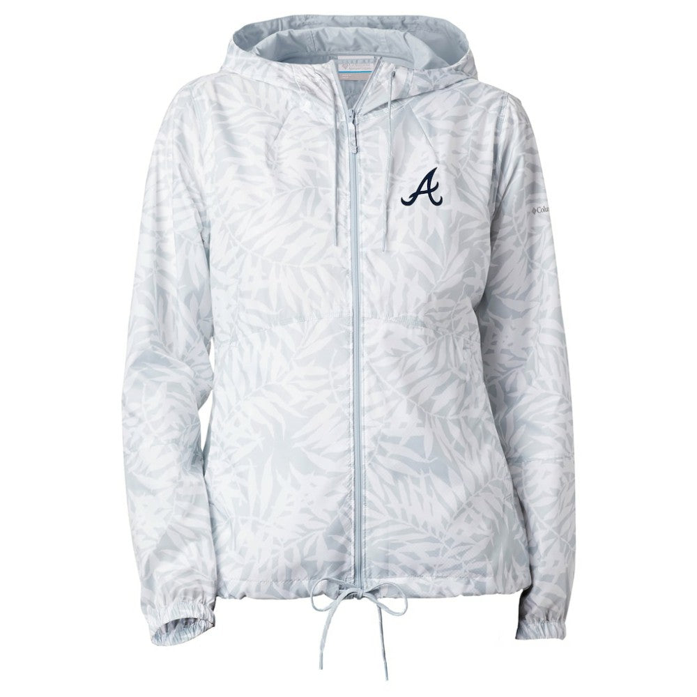 Atlanta Braves Columbia Women's Flash Forward Full-Zip Windbreaker Jacket - Gray - Columbia Online