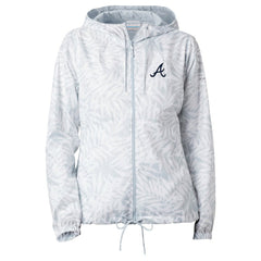 Atlanta Braves Columbia Women's Flash Forward Full-Zip Windbreaker Jacket - Gray - Columbia Online