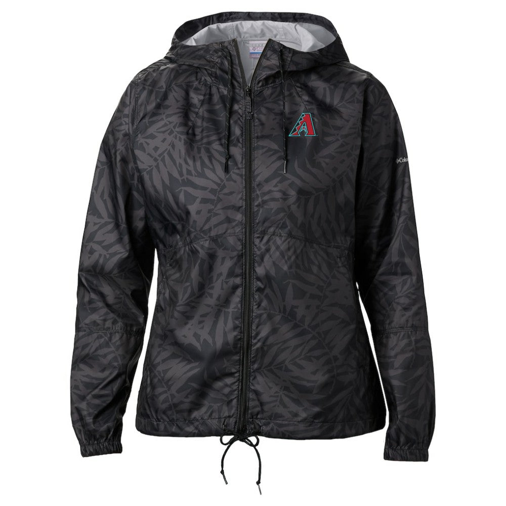 Arizona Diamondbacks Columbia Women's Flash Forward Full-Zip Windbreaker Jacket - Black - Columbia Lifestyle