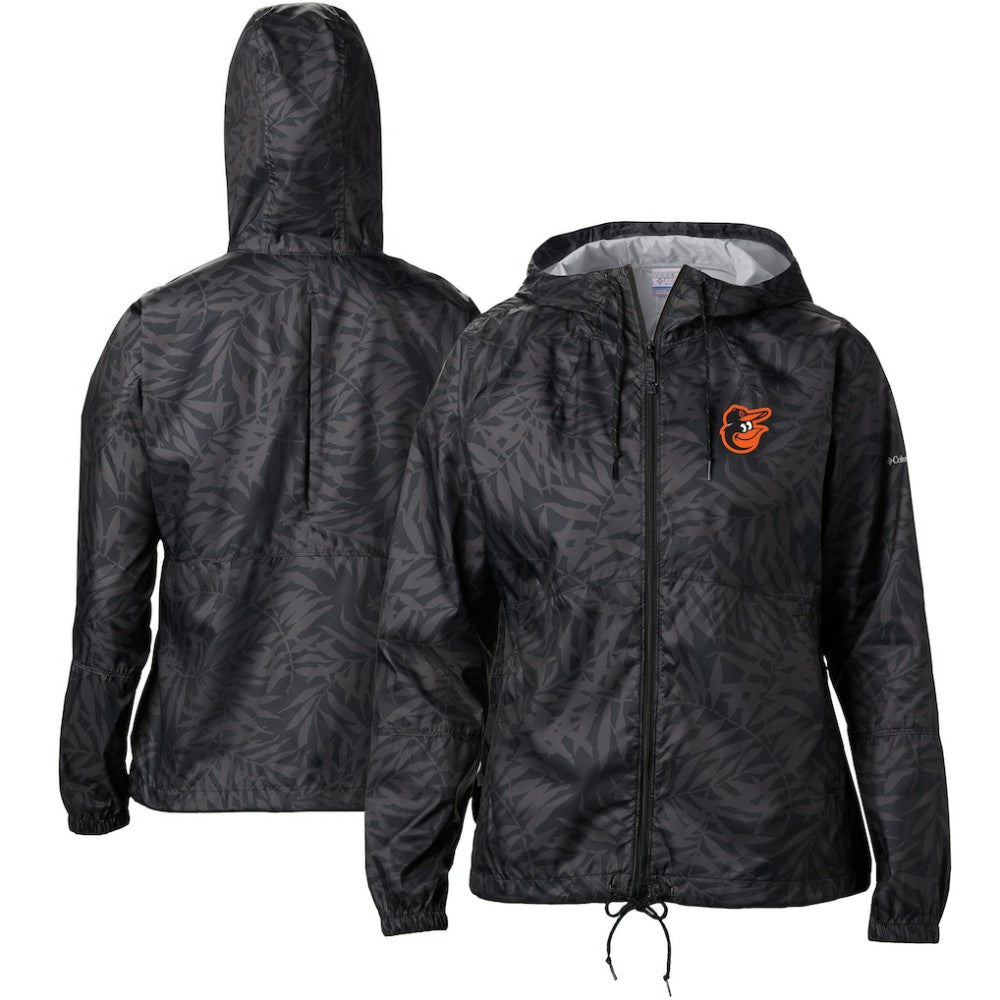 Baltimore Orioles Columbia Women's Flash Forward Full-Zip Windbreaker Jacket - Black - Columbia Lifestyle