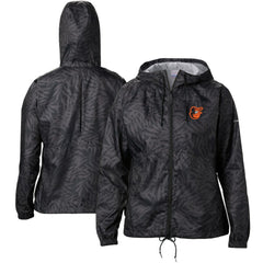 Baltimore Orioles Columbia Women's Flash Forward Full-Zip Windbreaker Jacket - Black - Columbia Lifestyle