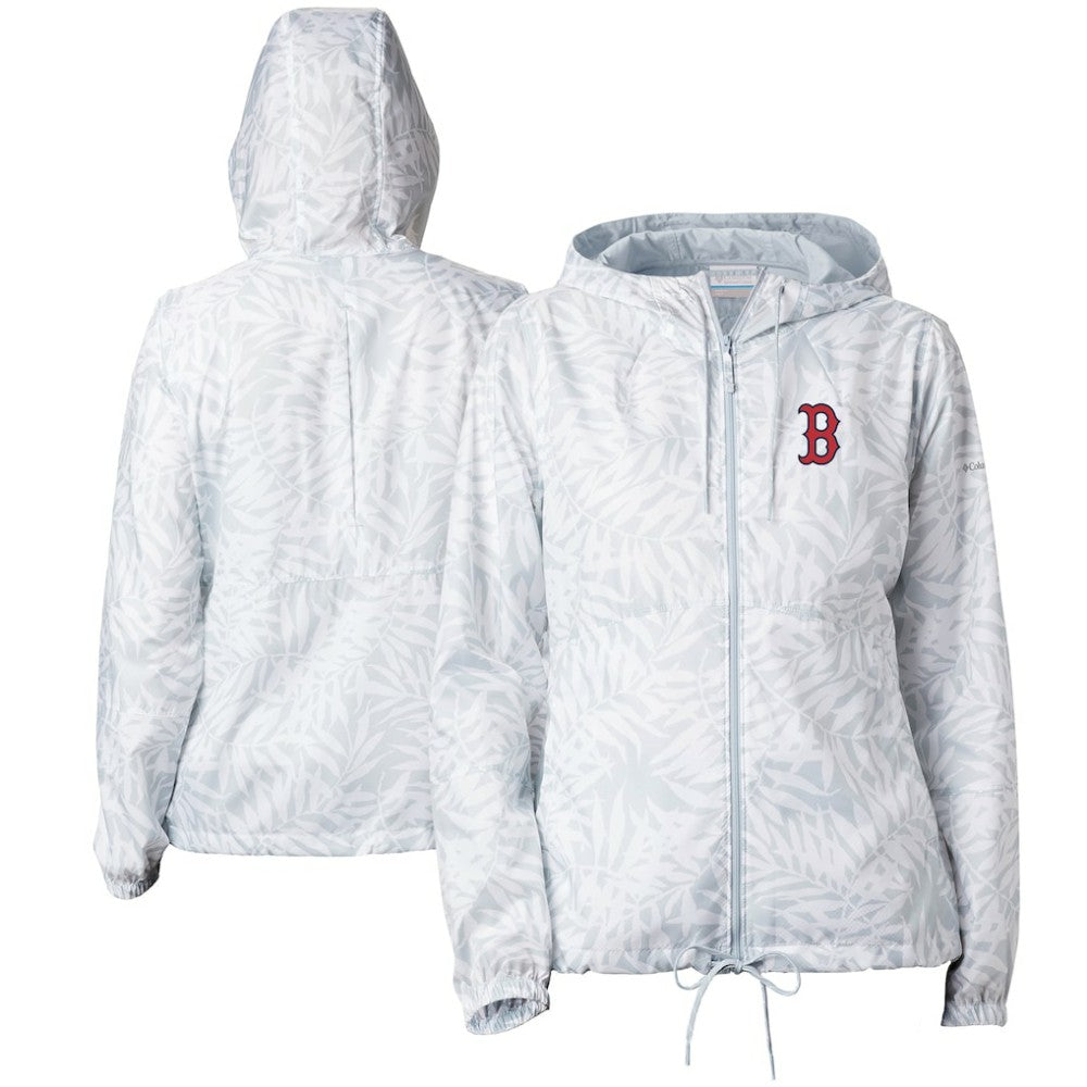 Boston Red Sox Columbia Women's Flash Forward Full-Zip Windbreaker Jacket - Gray - Columbia Discount