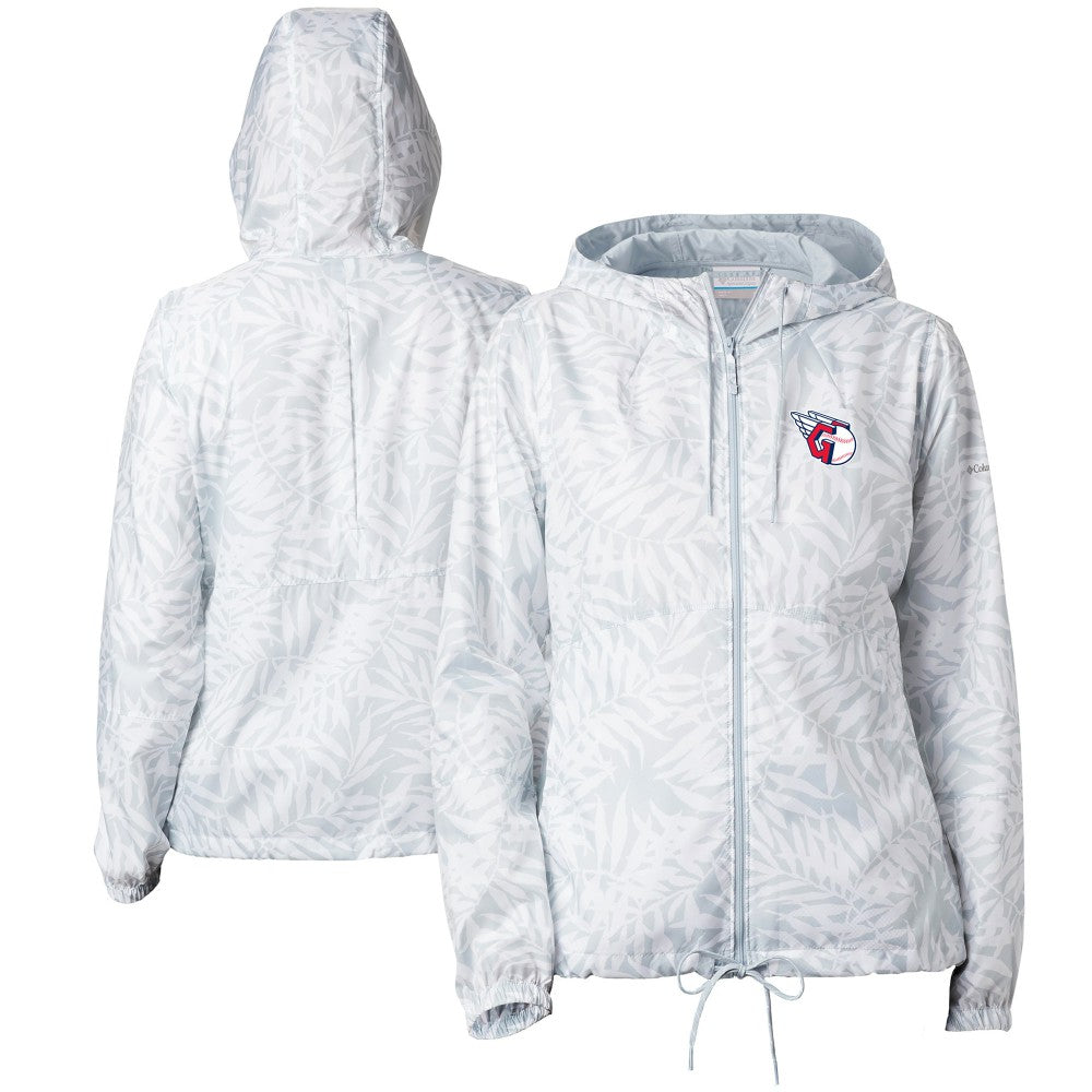 Cleveland Guardians Columbia Women's Flash Forward Full-Zip Windbreaker Jacket - Gray - Columbia Lifestyle