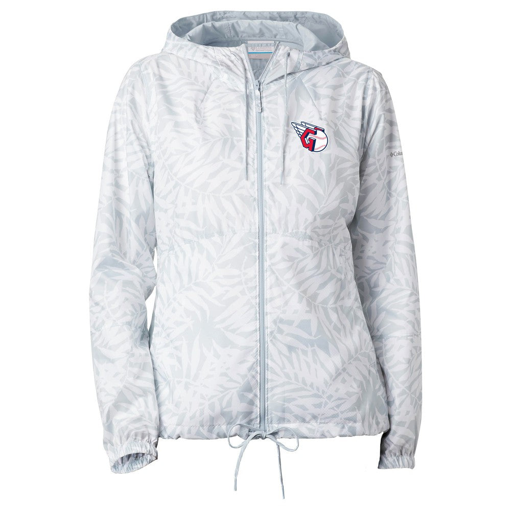 Cleveland Guardians Columbia Women's Flash Forward Full-Zip Windbreaker Jacket - Gray - Columbia Lifestyle