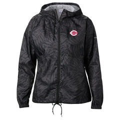 Cincinnati Reds Columbia Women's Flash Forward Full-Zip Windbreaker Jacket - Black - Columbia Online