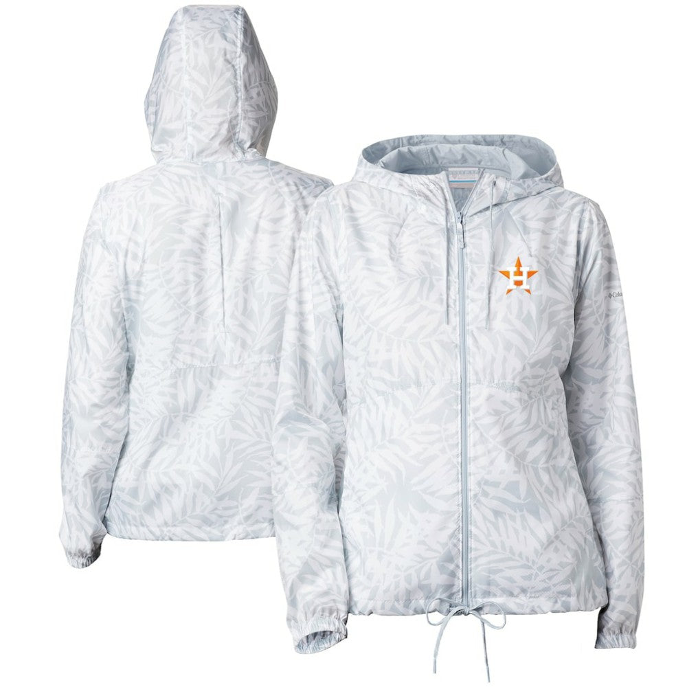 Houston Astros Columbia Women's Flash Forward Full-Zip Windbreaker Jacket - Gray - Columbia Discount