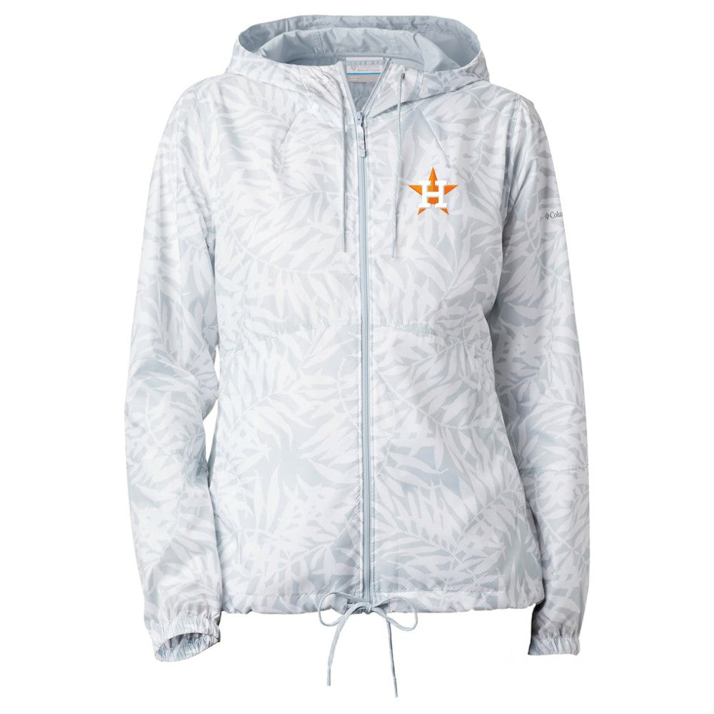 Houston Astros Columbia Women's Flash Forward Full-Zip Windbreaker Jacket - Gray - Columbia Discount