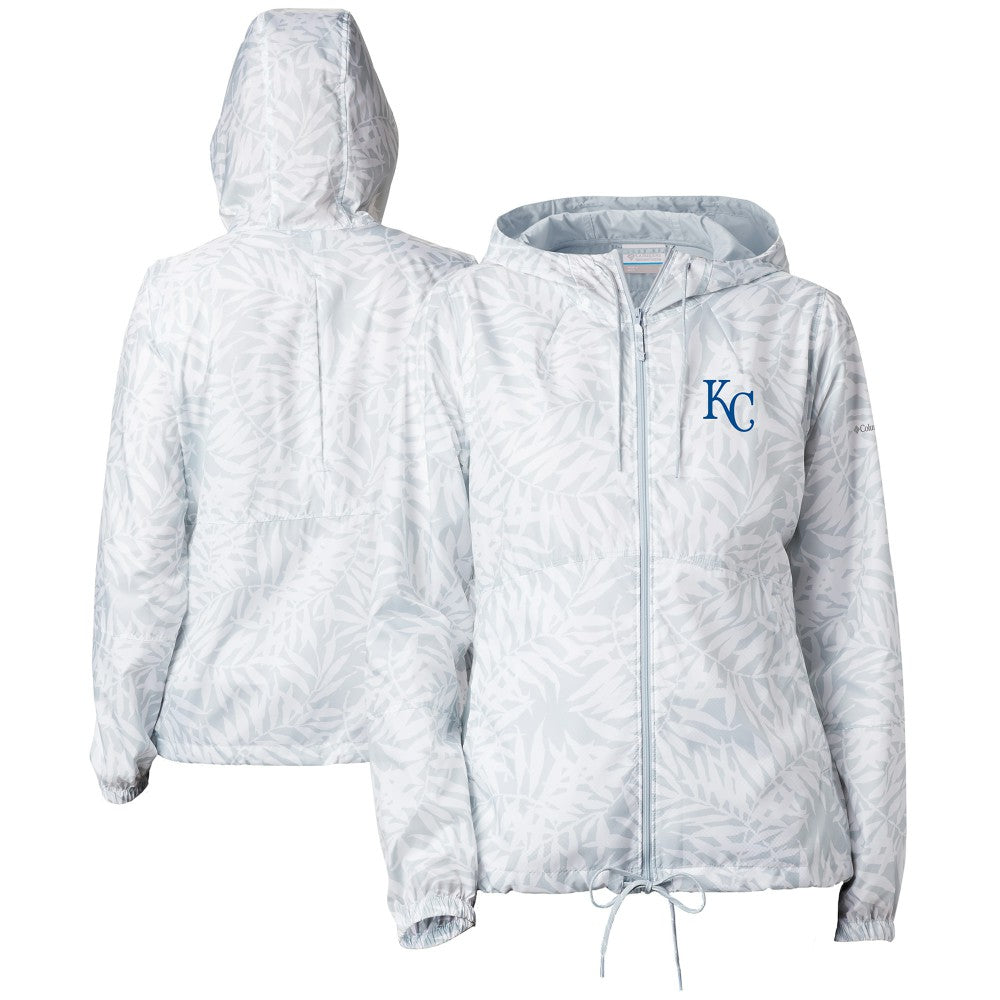Kansas City Royals Columbia Women's Flash Forward Full-Zip Windbreaker Jacket - White - Columbia Discount