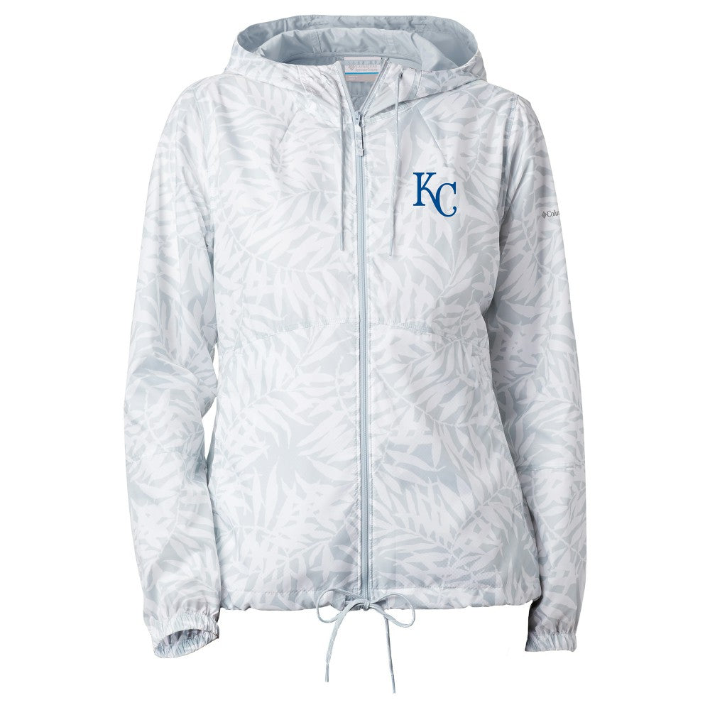 Kansas City Royals Columbia Women's Flash Forward Full-Zip Windbreaker Jacket - White - Columbia Discount