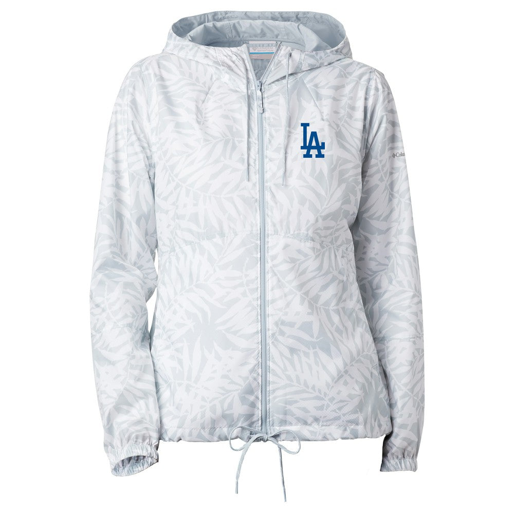 Los Angeles Dodgers Columbia Women's Flash Forward Full-Zip Windbreaker Jacket - White - Columbia Discount