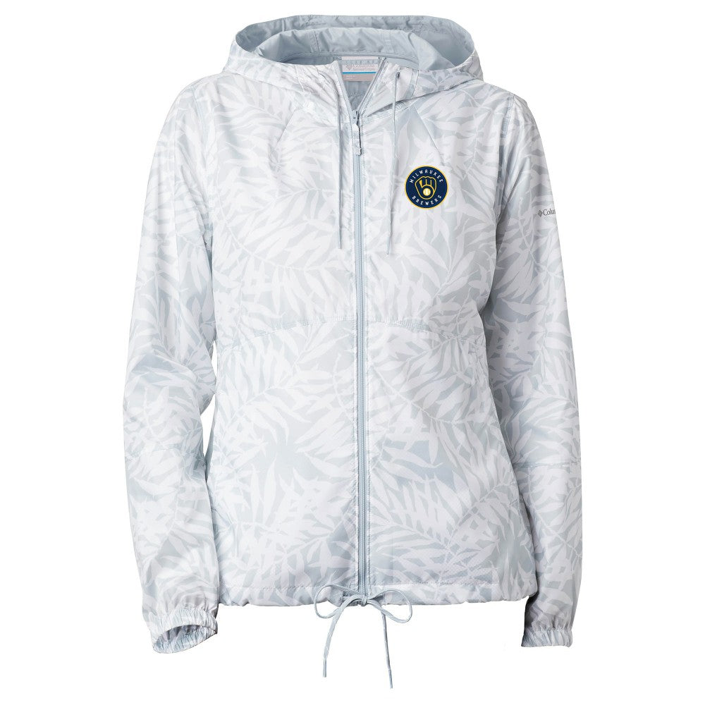 Milwaukee Brewers Columbia Women's Flash Forward Full-Zip Windbreaker Jacket - Gray - Columbia Sale