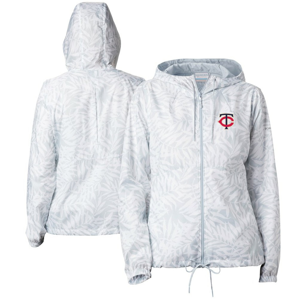 Minnesota Twins Columbia Women's Flash Forward Full-Zip Windbreaker Jacket - Gray - Columbia on Sale