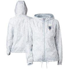 New York Mets Columbia Women's Flash Forward Full-Zip Windbreaker Jacket - Gray - Columbia on Sale